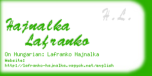 hajnalka lafranko business card